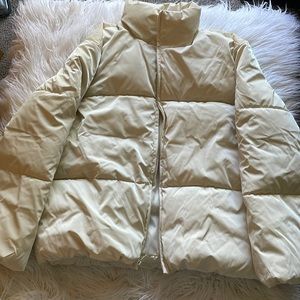 A New Day Cream Color Puffer Jacket
